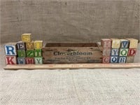 Vintage wooden Cloverbloom cheese box, vintage
