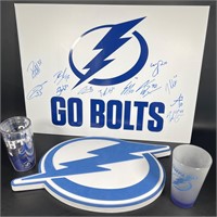 Tampa Bay Lightning 12 Autographs - Go Bolts