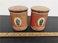 (2) Vintage Prince Albert Crimp Cut Tobacco Tins-