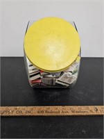 Vintage Glass General Store Jar w Metal Lid