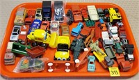 Tray Lot of Assorted Toy Cars & Trucks