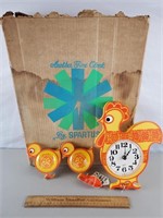 Vintage Spartus Chicken Clock w/ Box