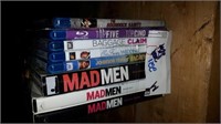 5 Blu-ray and a package of Mad Men