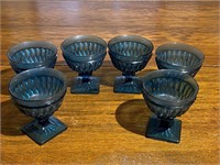 6 Blue Parfait Cups