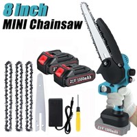 8 Mini Chainsaw with 2 Rechargeable Batteries  3 C