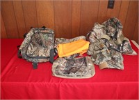 Pile: Hunting Bags, Hats, etc