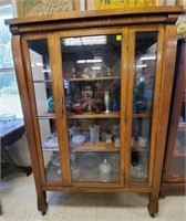 RESERVE Antique Tiger Oak China Cabinet