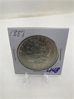 1887 Silver Dollar AU