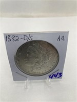 1882-O/S Silver Dollar Au