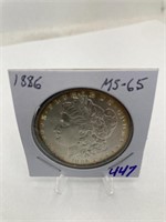 1886 Silver Dollar MS-65 Toned