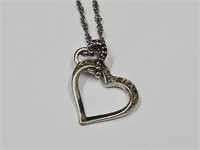 925 Silver Heart Pendant & Chain