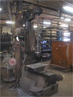 LARGE DRILL PRESS w/ POWER FEED TABLE