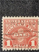 1 Dollar 1930 Postage Due (Scott's J 77) Single