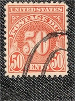 U.S. Postage Due 50 Cent Stamp