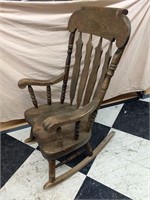 XL Vintage Solid Wood Rocking Chair