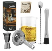 New Barillio Crystal Cocktail Mixing Glass Set