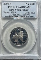 2001-S New York Silver Quarter PCGS PR69 DCAM
