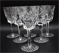 6 Waterford Crystal Wine Glasses