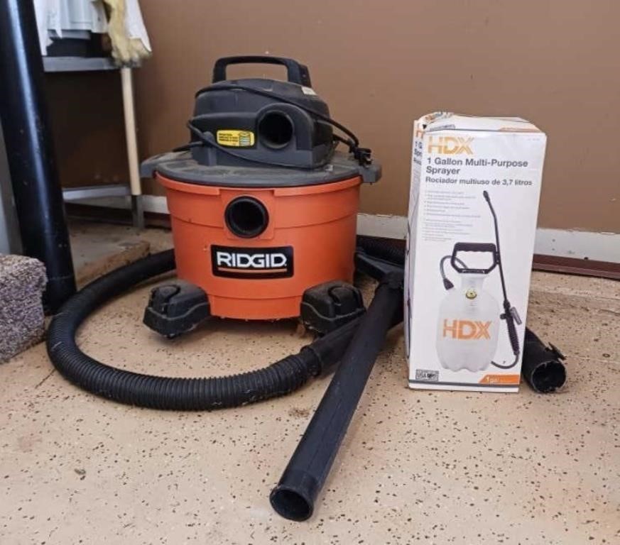 Ridgid Shop Vac and Sprayer