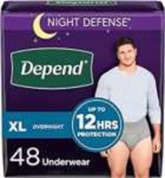 SEALED - Depend Night Defense Underwear Men