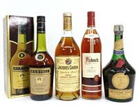 (4) Bottles Of Cognac, Liqueur & Brandy