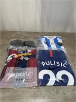 Messi soccer jerseys, total of 3. Pulisic soccer