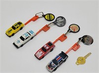 (4) 1980's Kidco Burnin' Key & Lockup Cars