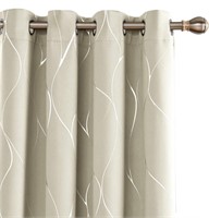 (new)Deconovo Light Beige Blackout Curtains,