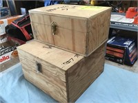 Wooden storage boxes