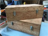 Wooden storage boxes