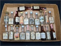 Group of Vintage Mini Liquor Bottles