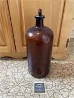 Vintage Large Brown Glass Bottle