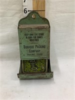 Dubuque Packing Co. Metal Match Holder, 6”T