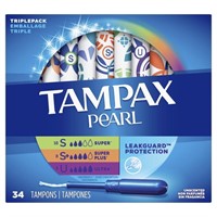 Tampax Pearl Tampons, Super/Super Plus/Ultra