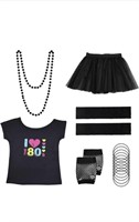 2XL KINBOM GIRL’S 80’S COSTUME OUTFIT SET