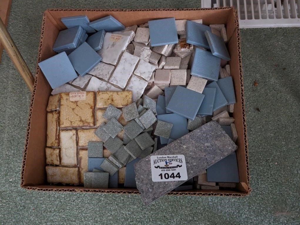Assortment of square tiles