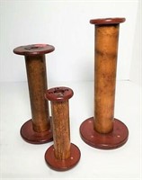 Wooden Spools - Lot of 3
