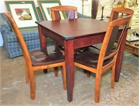 Two-Tone Wood Dining Set - Table & 4
