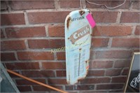 METAL ORANGE CRUSH THERMOMETER