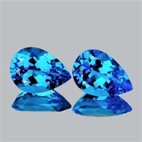 Natural Swiss Blue Topaz Pair {Flawless-VVS1}