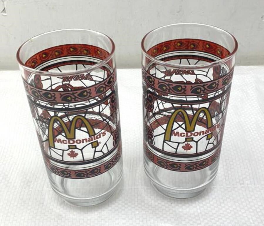 2x McDonald’s Coca-Cola Stained Glasses