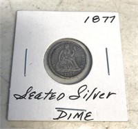 1877 SEATED SILVER DIME