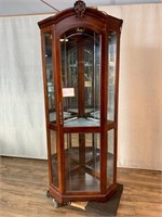 Pulaski Lighted Corner Curio Cabinet No Glass