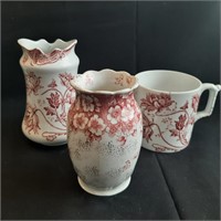 3 x Winkle Red Ceramics