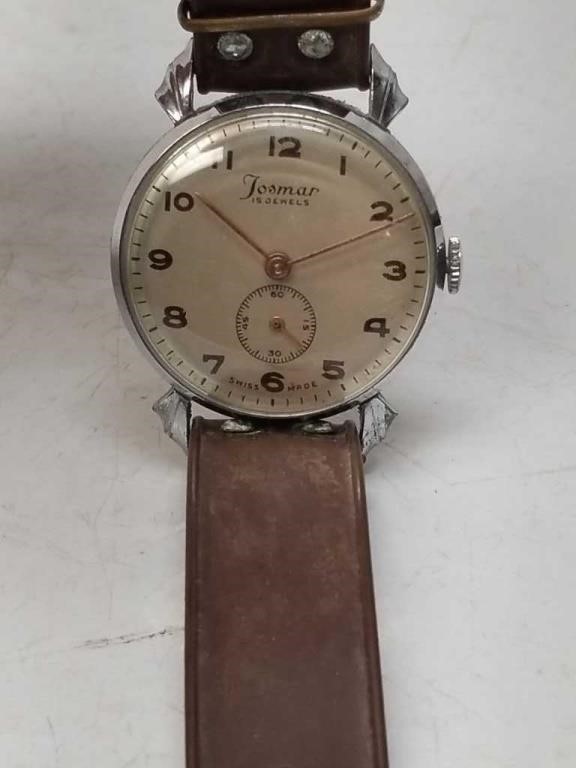 Josmar Mens Vintage Wristwatch Swiss Made