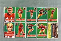 1956 Topps Washington Redskins football complete t