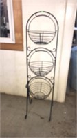 Metal 3 basket deco