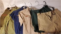 (4) Boy Scout Shirts, (2) Shorts