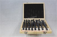 Set of large drill bits in Wood Case 9/16" - 1 "