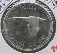 1967 Canadian Silver Dollar. UNC.